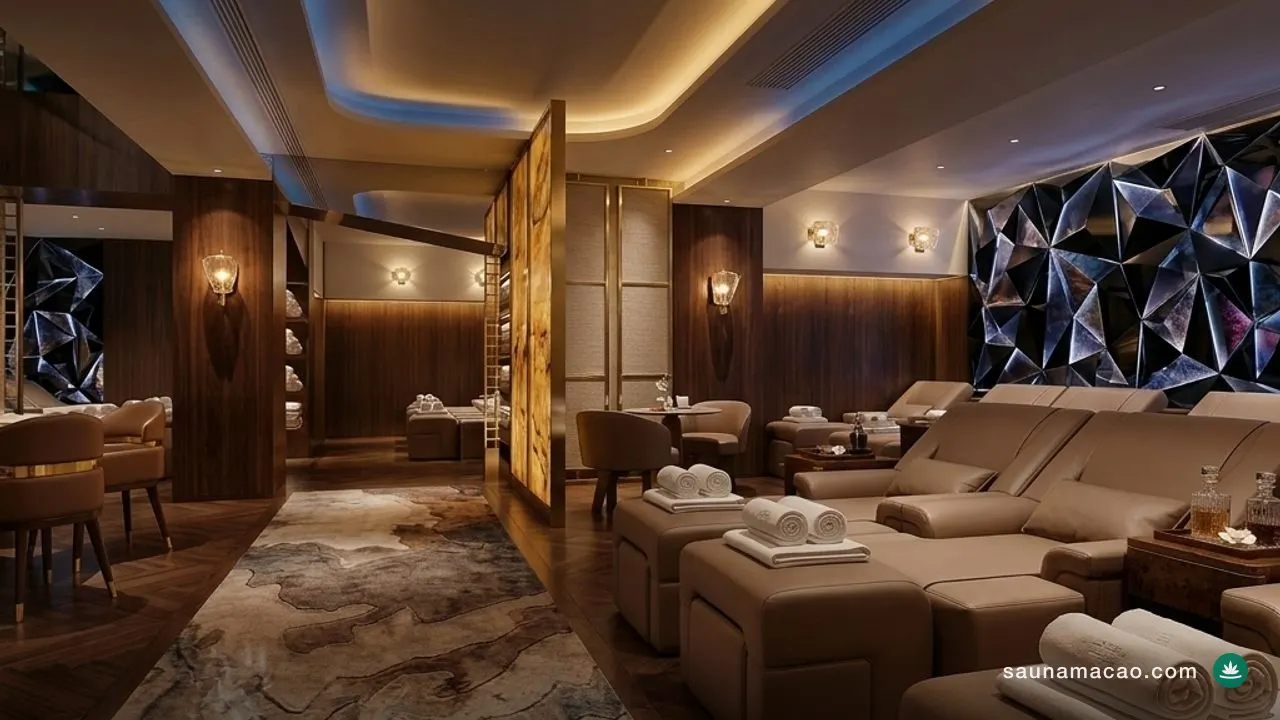 巨亨桑拿的休息區躺椅